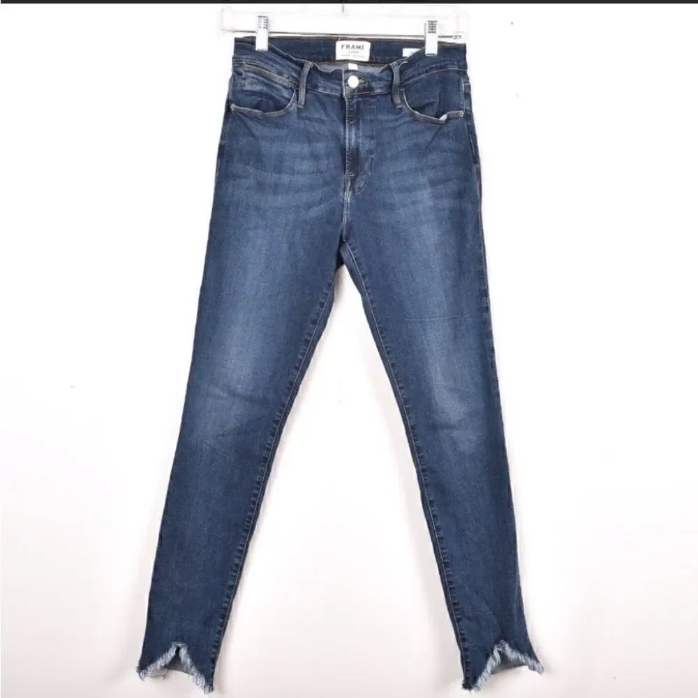 Frame Le High Skinny Triangle Hem Jeans Size 29